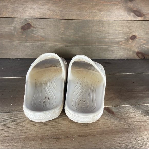 Crocs classic womens size 9 shoes white rubber slip on slide sandals - Picture 4 of 8